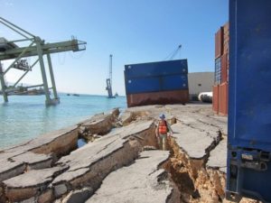 Liquéfaction Port de Port-Au-Prince (Source : USGS, 2010)